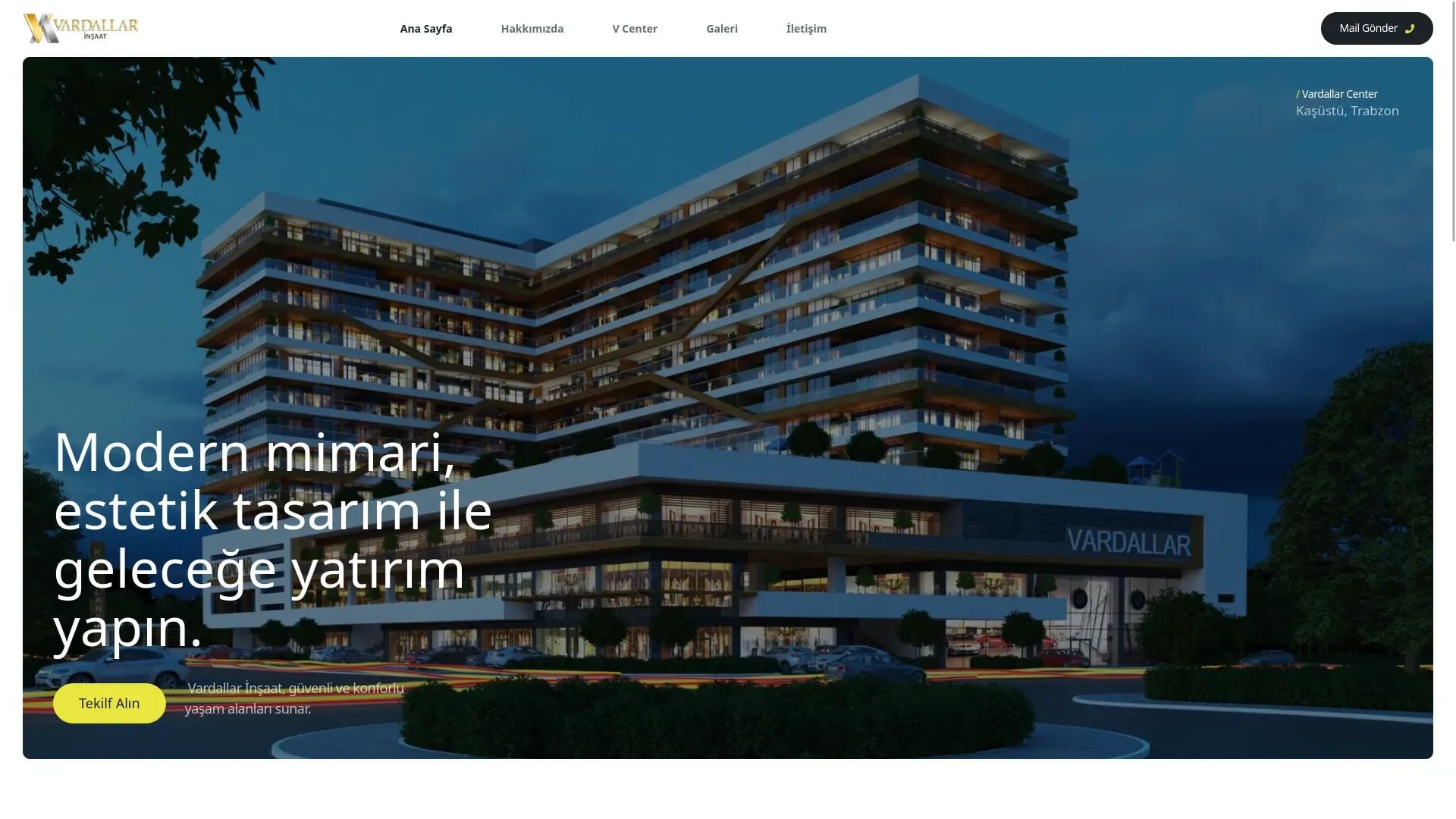 Vardallar İnşaat web sitesi referansı
