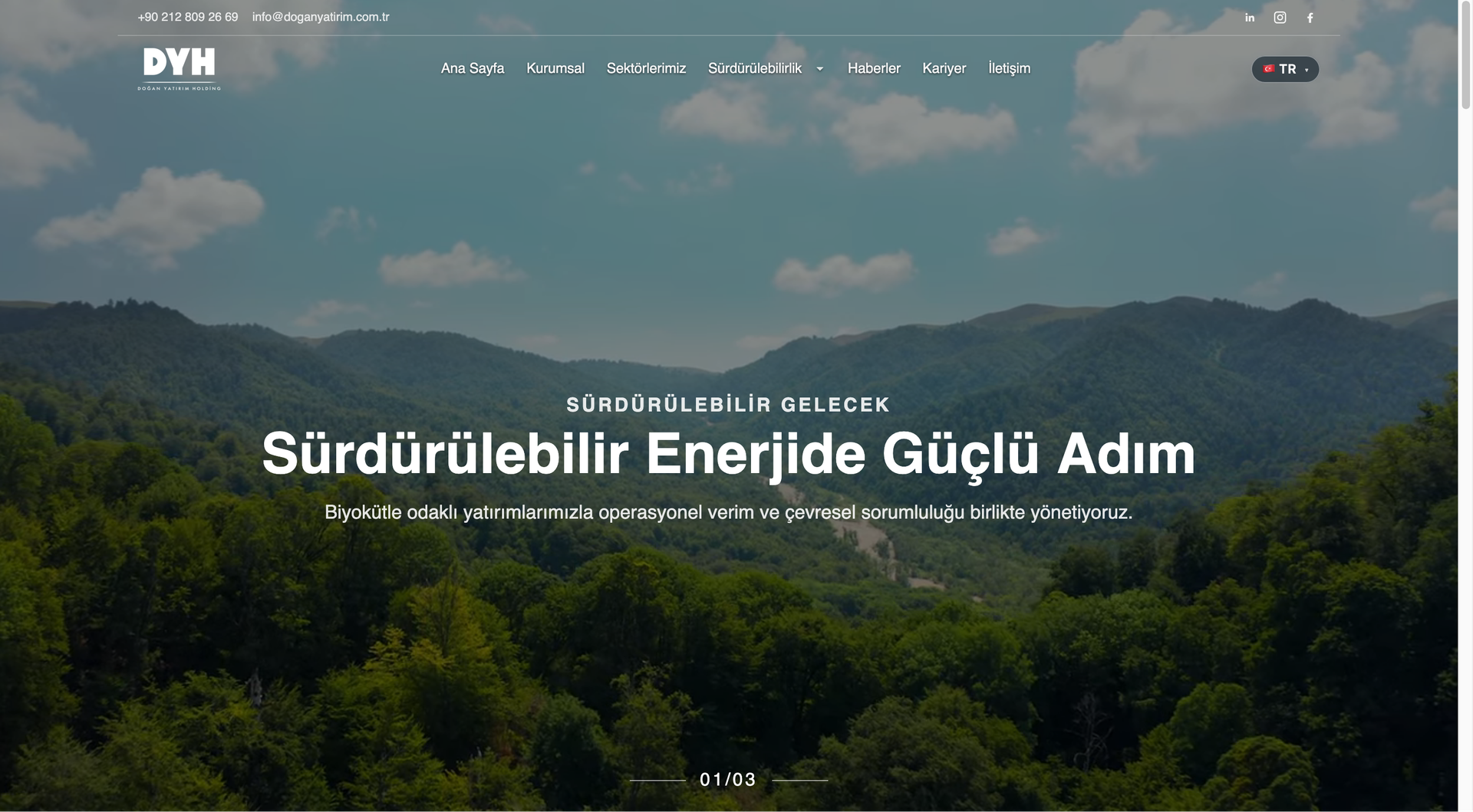Doğan Yatırım web sitesi referansı