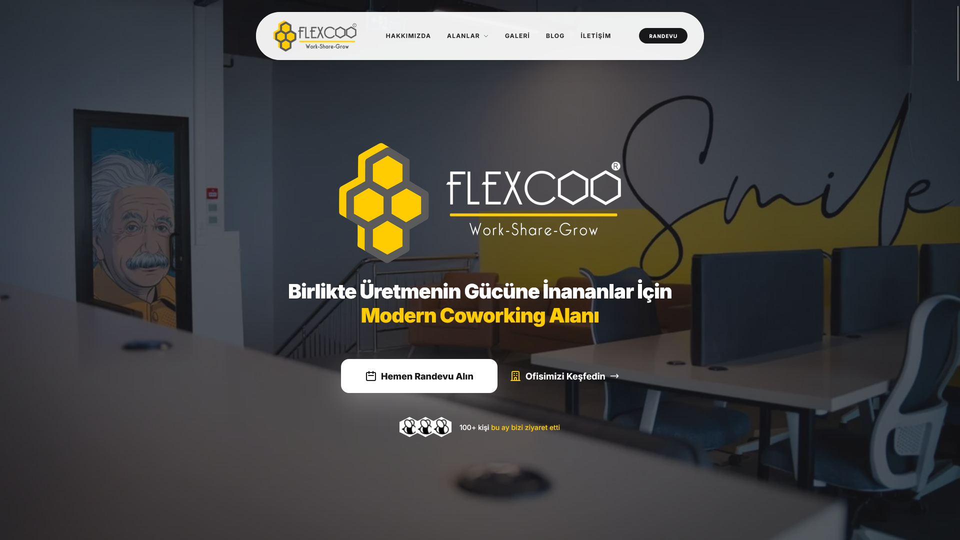 Flexcoo Paylaşımlı Ofis web sitesi referansı